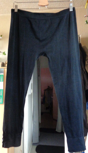 Schwarze leggings zierknöpfe - schwarze,