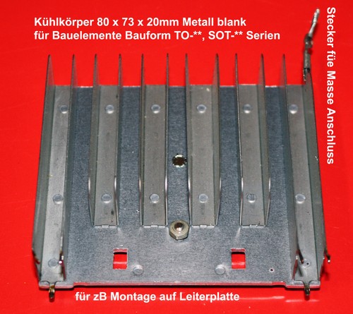Kühlkörper 2mm alu platte - 2mm,