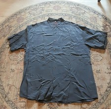 Hemd Herrenhemd "Angelo Litrico" Gr. XL Kurzarm Seidenoptik jeansblau 