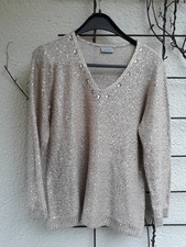 Beiger Strick Pullover mit