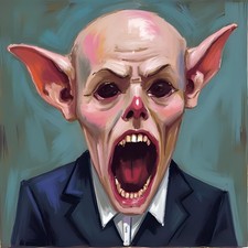 Bild Porträt Gruselig Malerei