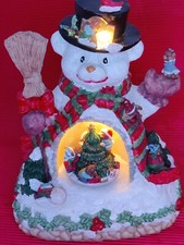 Spieluhr Schneemann Weihnachten beleuchtet Jingle bells NEU