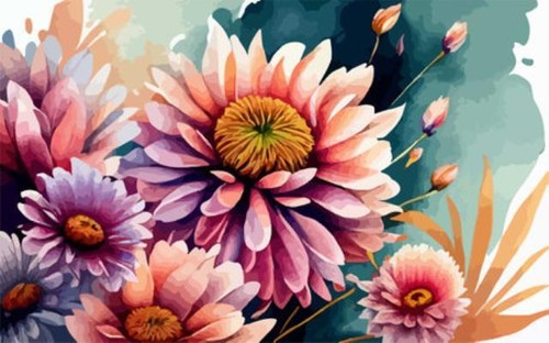 Wandbild aquarell - wandbild:,