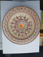 Keramik Wandteller, Provence, handbemalt, 28 cm