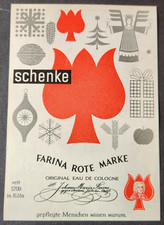 16. Farina rote Marke Eau de Cologne Werbeanzeige Werbung Reklame 1960