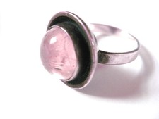 Ring Silber 835 mit Rosenquarz, Georg Kramer, 6,46 g