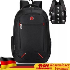 Herren Rucksack Wasserdicht Sport Arbeit Freizeit Schulrucksack Tasche Schwarz~