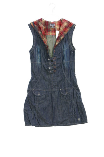 Nile kleid denim kapuze - kleid,