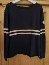 Adenauer & Co. Pullover - leicht -  Gr.  M - Blau + Beige - kastig geschnitten