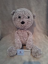 Gehäkelter teddybär grau - gehäkelter, in
