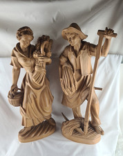 Imposantes Holz Figurenpaar