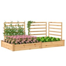 Hochbeet mit Rankgitter Holz