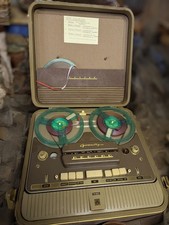 Grundig Tonbandgerät Record 820 Vintage mit Ledertasche, braun