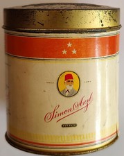 Blechdose - Simon Arzt Zigaretten 50er Jahre  9x8 cm oval Rarität (101)
