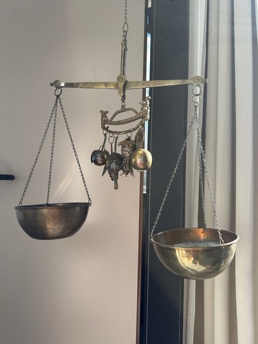 Antike messing hängewaage - hängewaage, 2