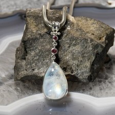 Mondstein Anhänger, 925er