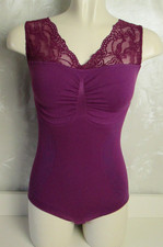 Schlankstütz🌸 M 38/40 Mieder- Body "Bauchkontroll" Spitze beere PU+UBF SK 3🌸