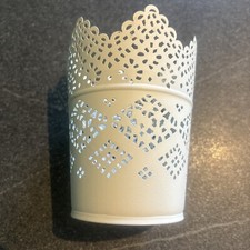 IKEA SKURAR - Kerzenhalter, weiß  11 cm Stiftehalter Pinselhalter Organizer Deko