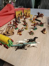 Konvolut Indianer und Cowboys, Wildwest-Figuren, 70er Jahre