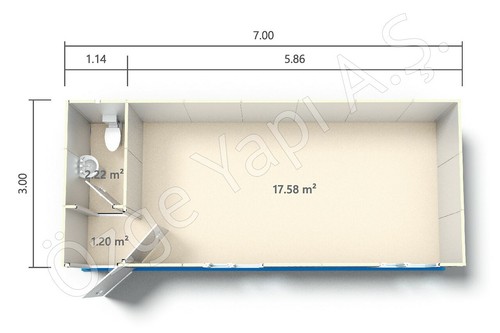 7mx3m bürocontainer - 7mx3m,