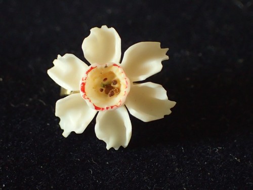 Alte brosche passionsblume - brosche,