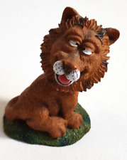 Wackelkopffigur  Schielender Löwe Handbemalt Kunststein Löwen 1960er/70er Vtg.