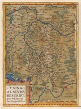 Thüringen Original Kupferstich Landkarte Ortelius 1579