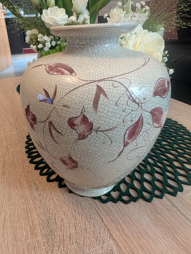 Craquele fayencen vase 1950 - vase,