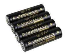 4x AA 14500 Akku Batterie Mignon 600mah - 3,2V LiFePo4 für LED Solarleuchten pro