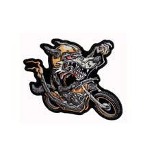 Biker Chopper Motorrad Wolf