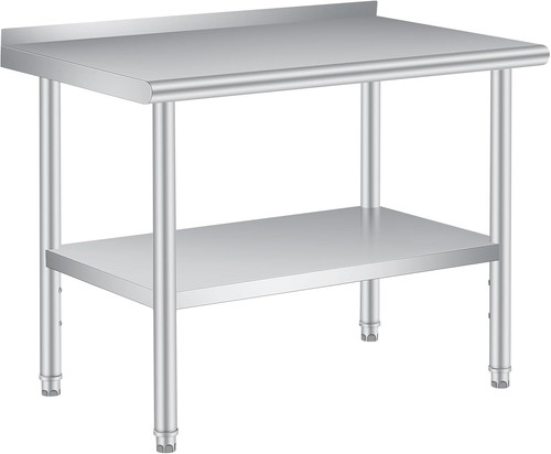 Edelstahl arbeitstisch 48x24 - edelstahl,