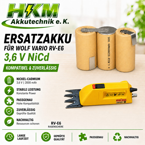 Akku für wolf vario - für, rv-e6