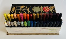 Ceracolor 36 Künstler Ölpastellkreiden Set gebraucht komplett Pastell Ölkreiden