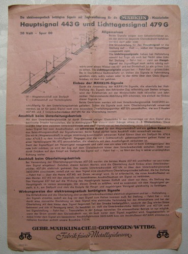 Original märklin anleitung - original,