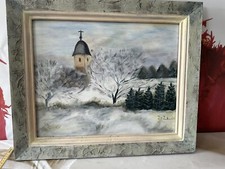 Ölbild. Ölgemälde. Winter