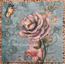 4 Servietten "Blumen"   /