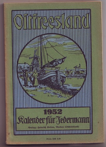 Ostfriesland kalender 1952 - kalender,