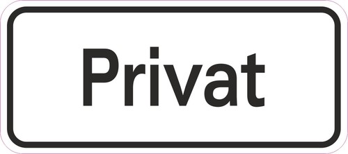 Aufkleber privat türschild - privat,,