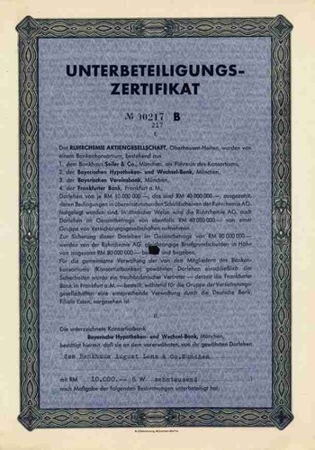 Ruhrchemie 1948 oberhausen - ag,