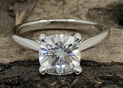 3ct kissen diamant 14k weiß - diamant,