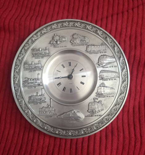 Vintage wanduhr aus zinn mit - zinn,