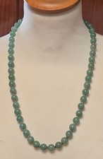60 cm 85 Gramm SILVER China Silber Jade Stein Perlenkette Kette Jadekette