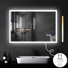 Rechteckig wandspiegel mit led - rechteckig,