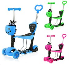 LED Räder Kinderroller Kinderscooter Dreiradscooter Faltbar Scooter Sitz Sets DE