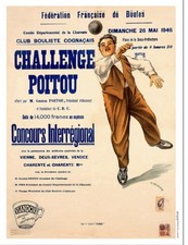 POSTER POSTER Boule Boule 1946 Challenge Poitou