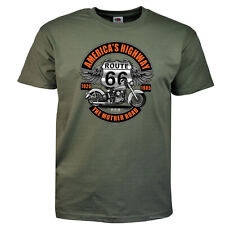 Biker T-Shirt Motorrad historic american Legend USA *4282 oliv