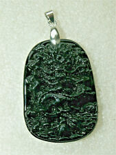 DRACHE  EdelsteinAnhänger:  SCHWARZE JADE  (Look)   EINZIGARTIG/NEU!