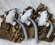 3× Russische DDR NVA Schutzmasken + Taschen - ABC Gasmasken taschen - Gasmasken