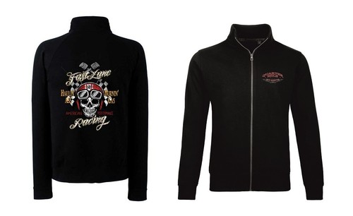 Sweatshirtjacke schwarz auto - schwarz,