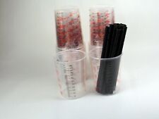 25 x Kunststoff Farbe Harz Mischbecher & 25 x Mischstab UK P&P